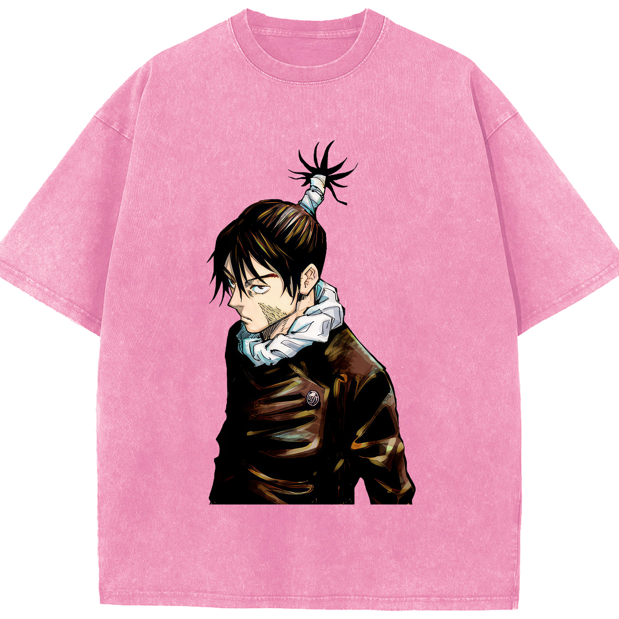 （画像用） 呪術廻戦 Jujutsu Kaisen 綿100% ヴィンテージ風 半袖Tシャツ（フロントプリント）